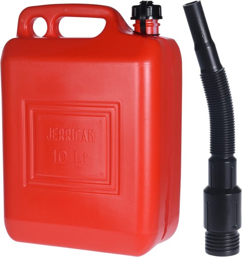 Litre red plastic jerry - red, can